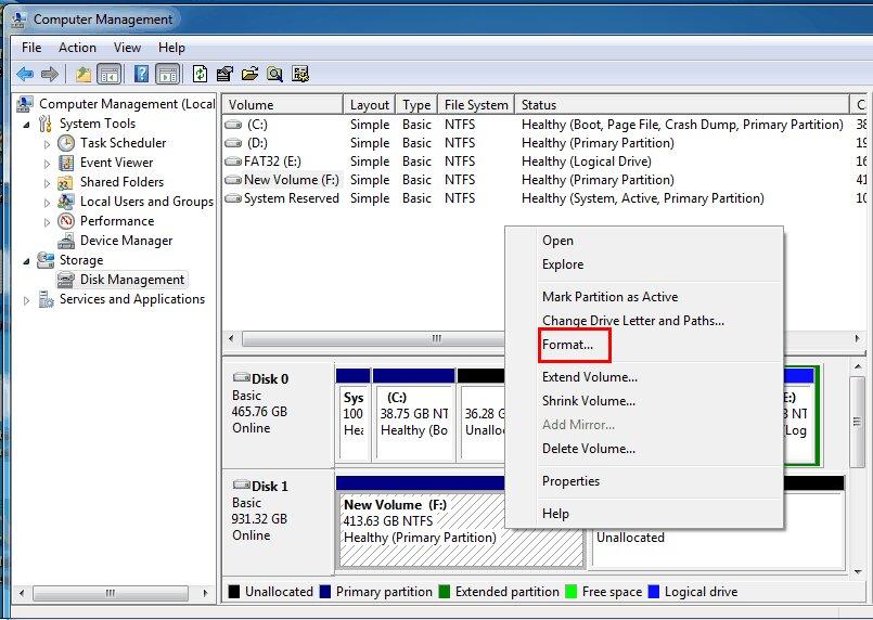 How to format a USB drive for different systems